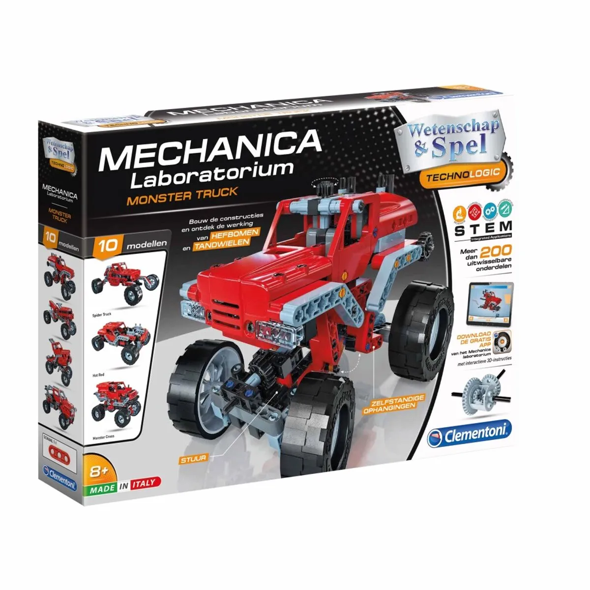 Clementoni Mechanics Monster Truck - 200 Onderdelen - Multicolor