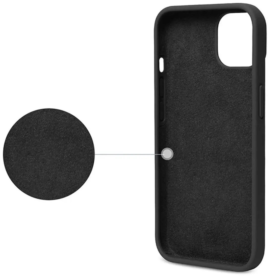 MobiQ Liquid Silicone Hoesje iPhone 15 Plus - Zwart
