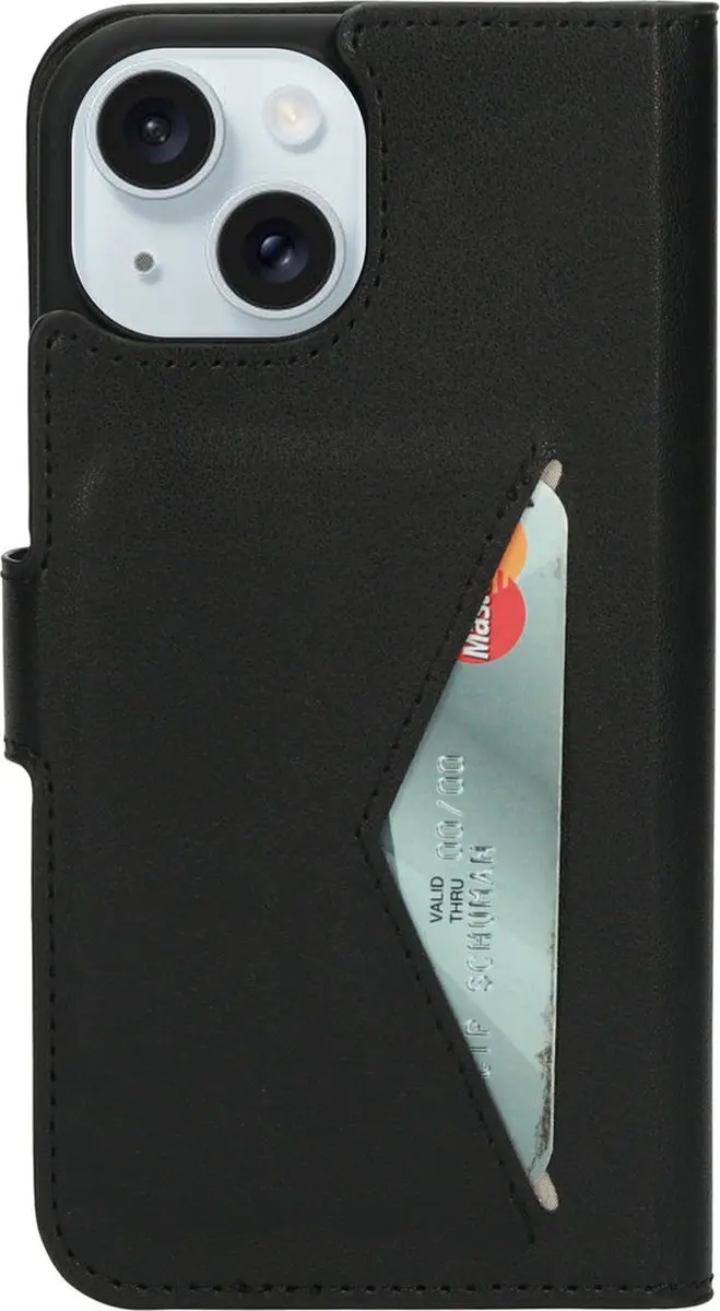 Mobiparts MP-124376 Wallethoesje iPhone 13/14/15 - Eco Leer - Zwart