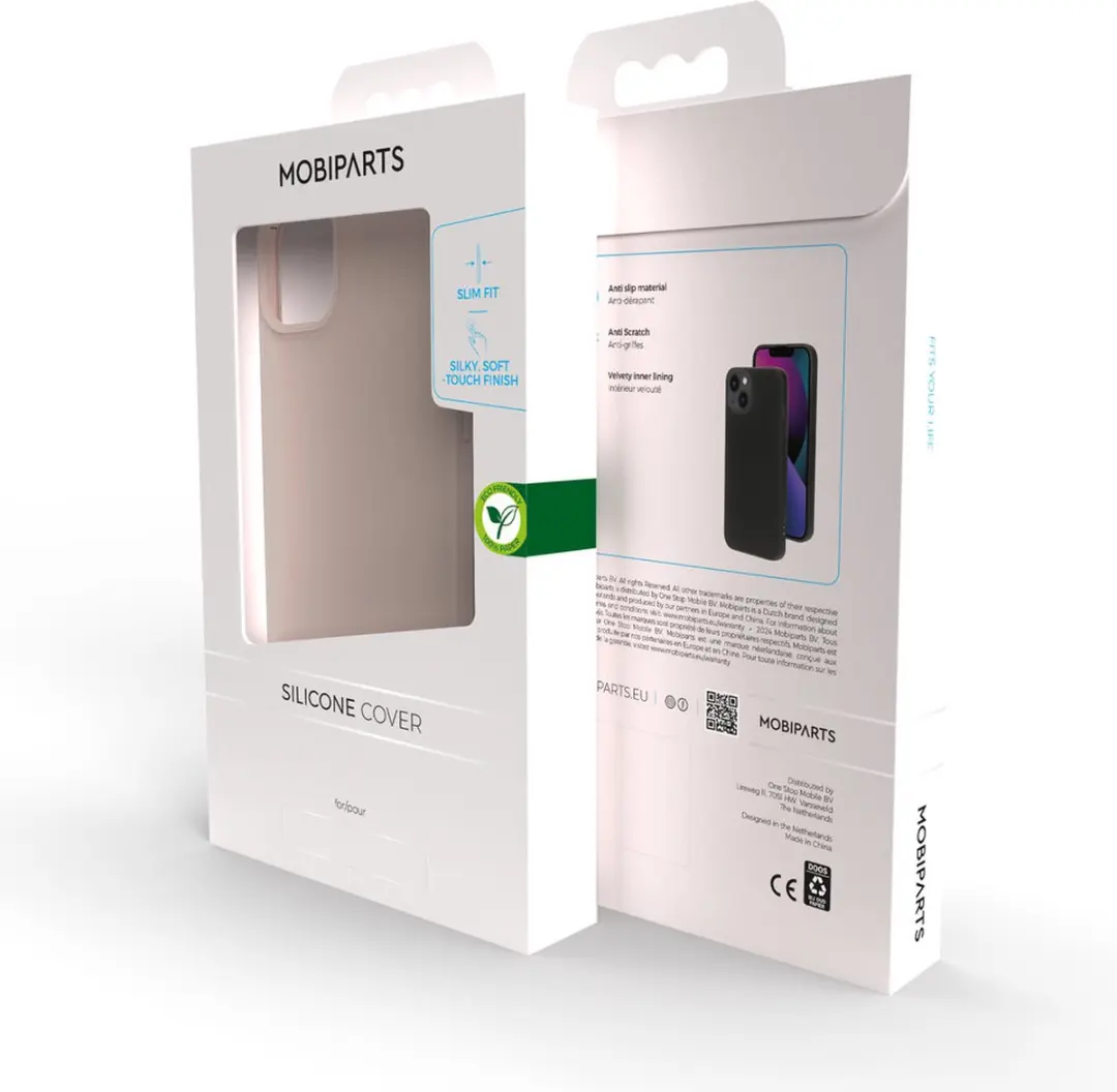 Mobiparts MP-5001209 Silicone Hoesje iPhone 14 Plus - Roze/Beige