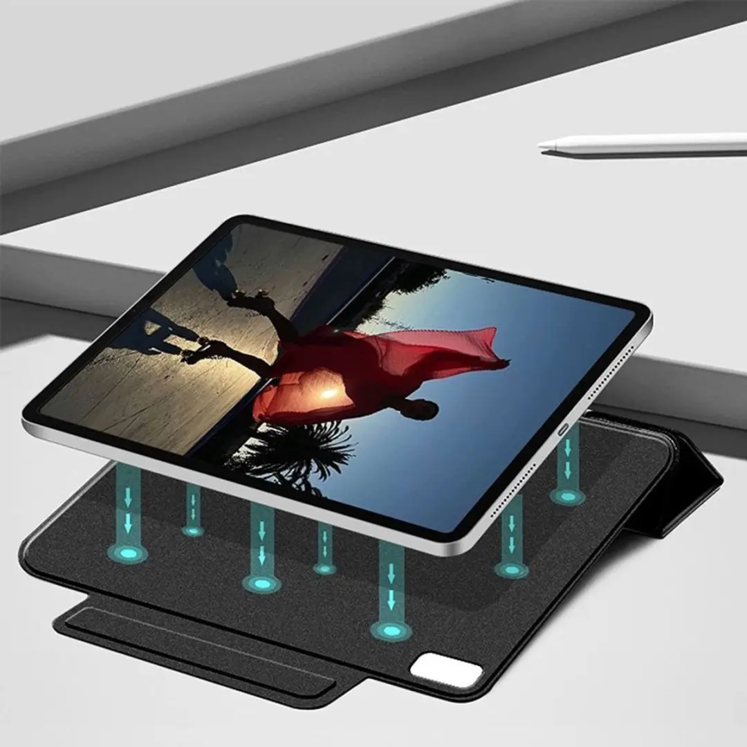MobiQ Magnetische Folio Case 46-00929 - iPad Air 11" (2024) - Zwart