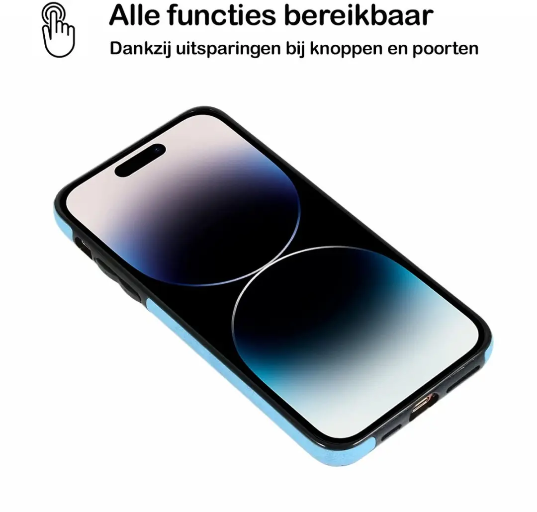 MobiQ 2-in-1 Wallet Case iPhone 13 Mini - 3 Pasjes - Lichtblauw