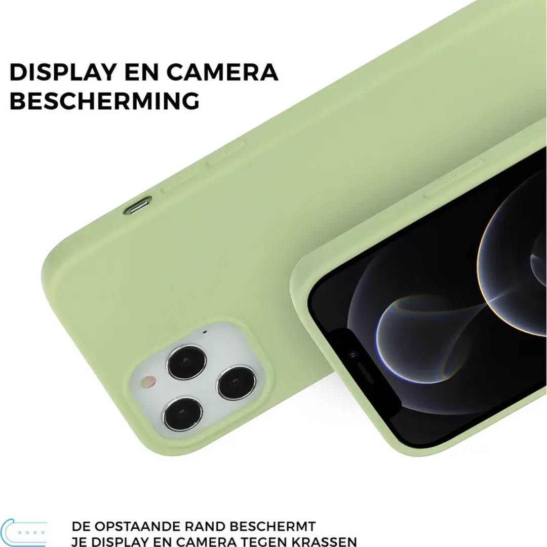 Mobiparts MP-5000170 Silicone Hoesje - Groen - 2x Glas Screenprotector