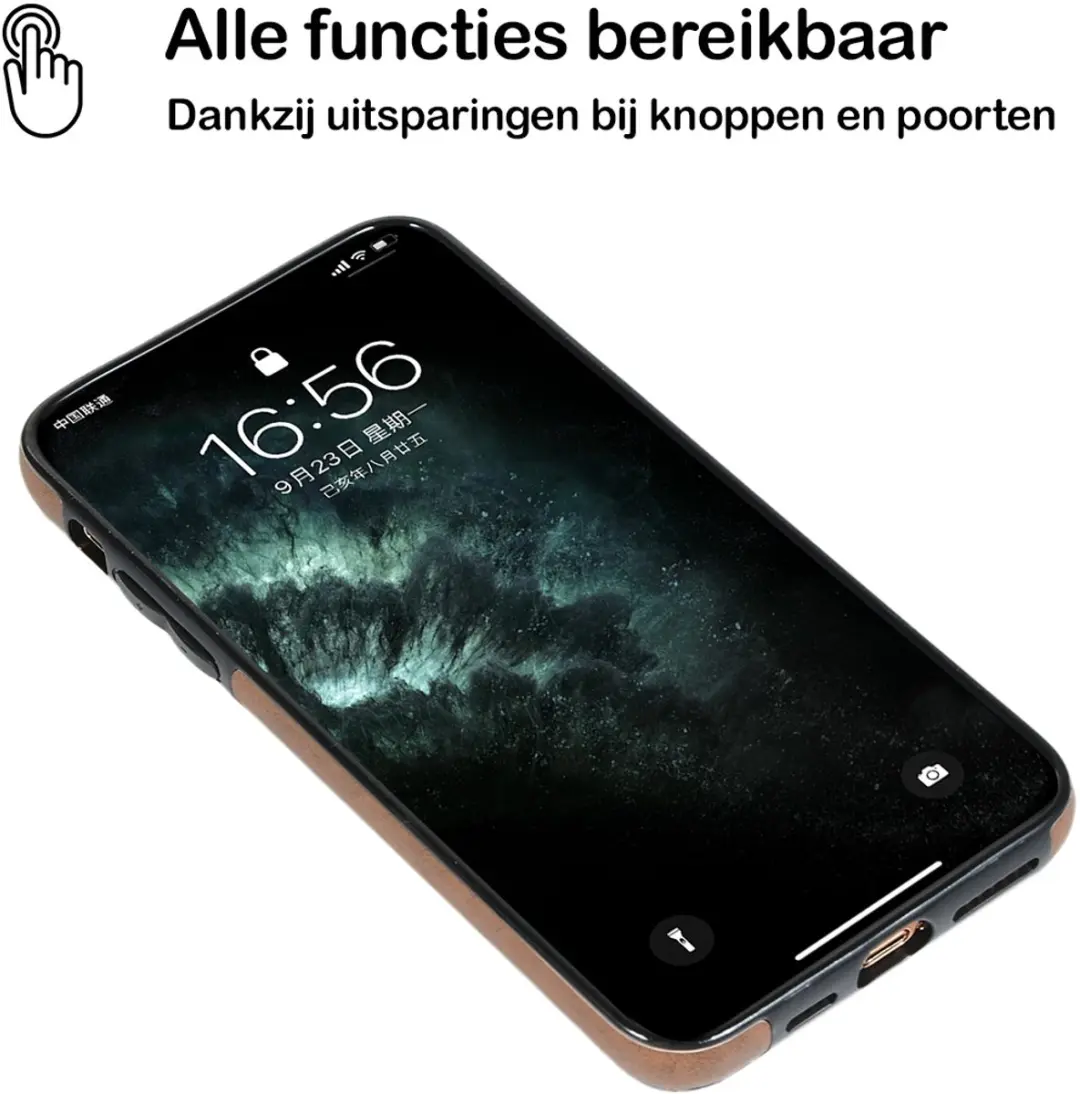 MobiQ 2-in-1 Hoesje iPhone 13 Pro - 3 Pasjes - Bruin