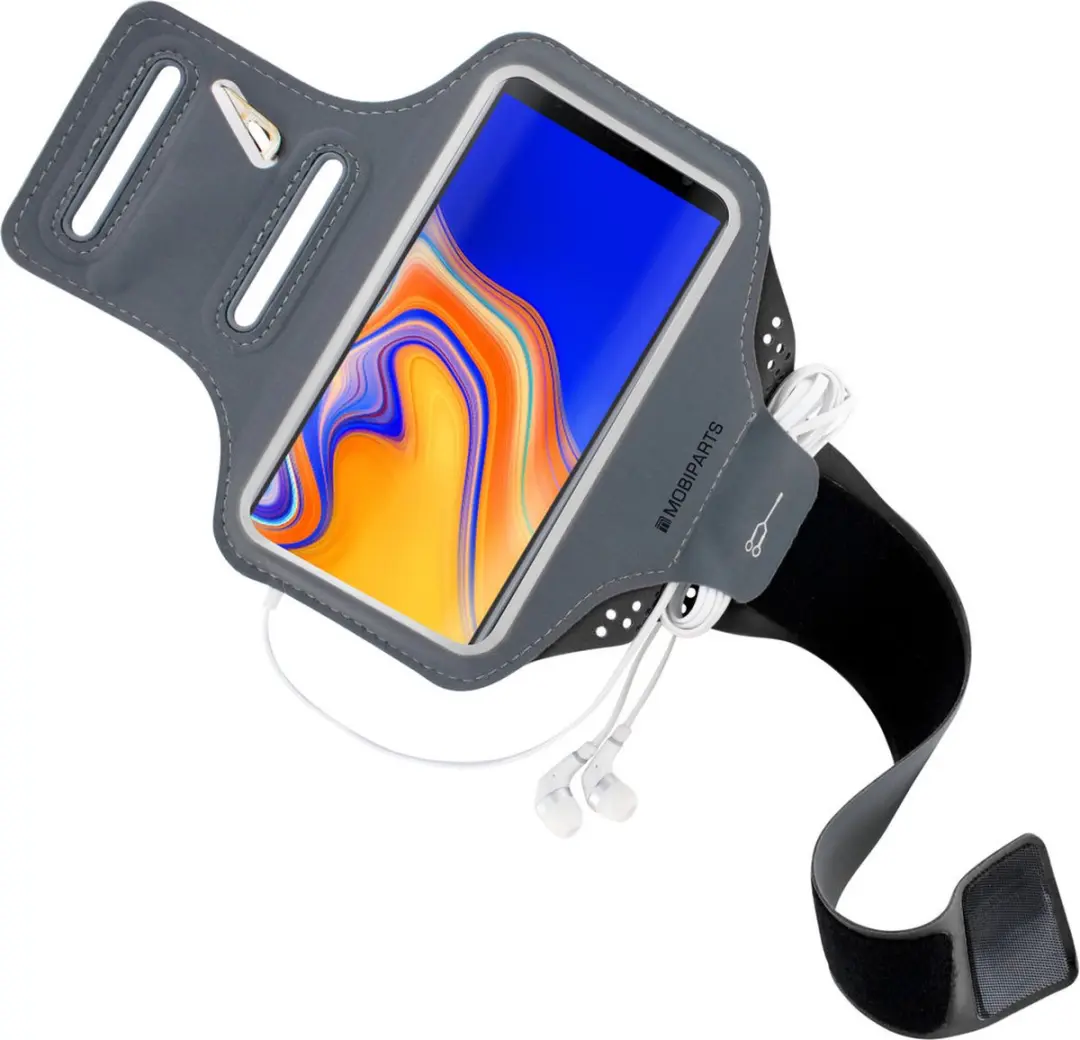 Mobiparts MP-80661 Hardlooparmband - Samsung Galaxy J4+ - Zwart