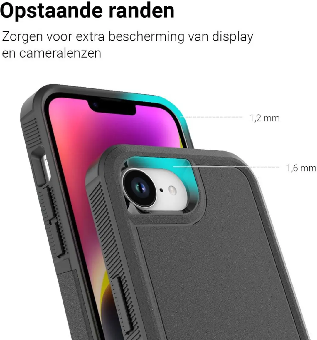 MobiQ Layered Armor Hoesje 13-02276 - iPhone 14 Pro Max - Roze