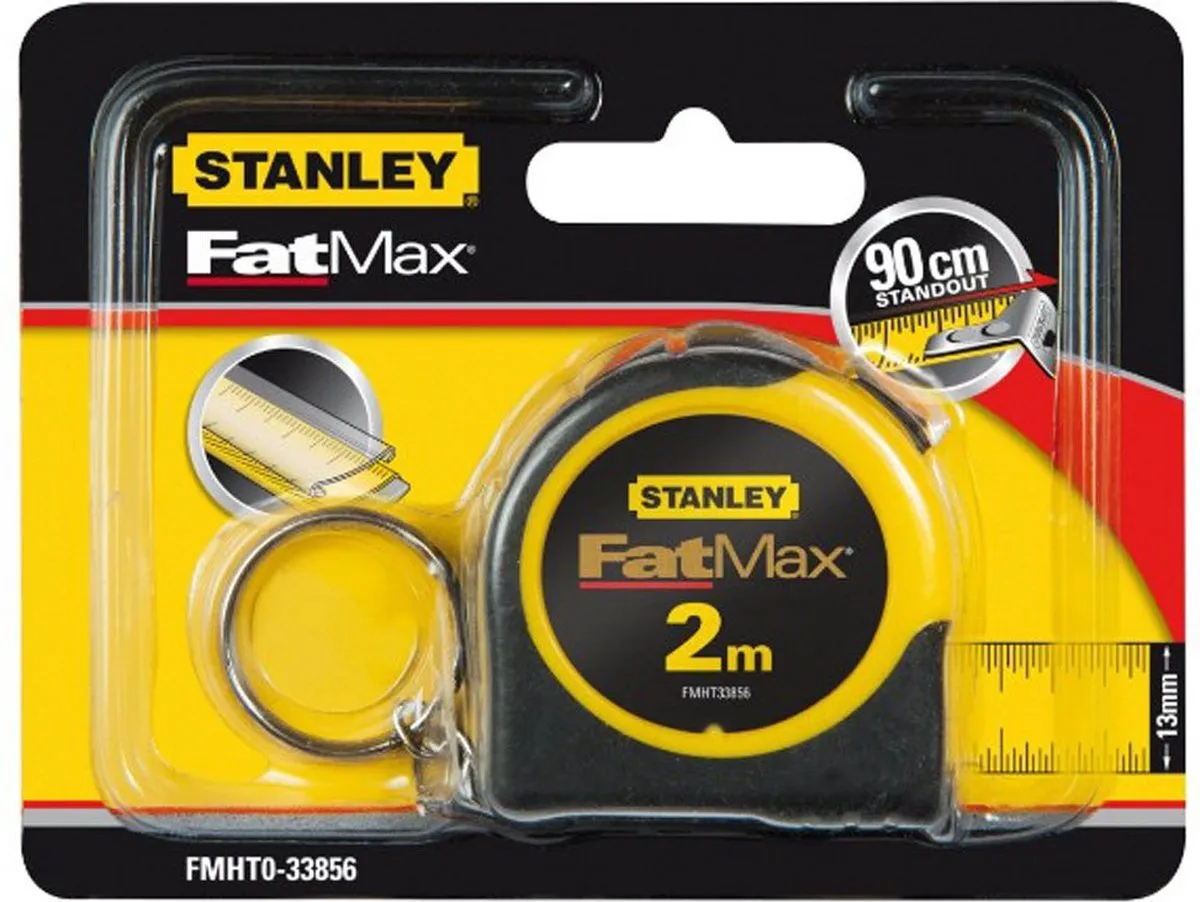 Stanley FatMax Rolbandmaat 2m FMHT0-33856 - Zwart