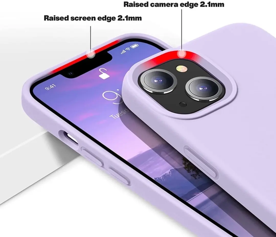 MobiQ Liquid Silicone Hoesje iPhone 14 Plus - Paars
