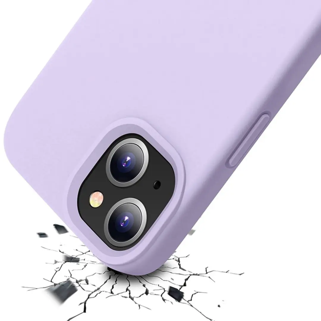 MobiQ Liquid Silicone Hoesje iPhone 14 Plus - Paars