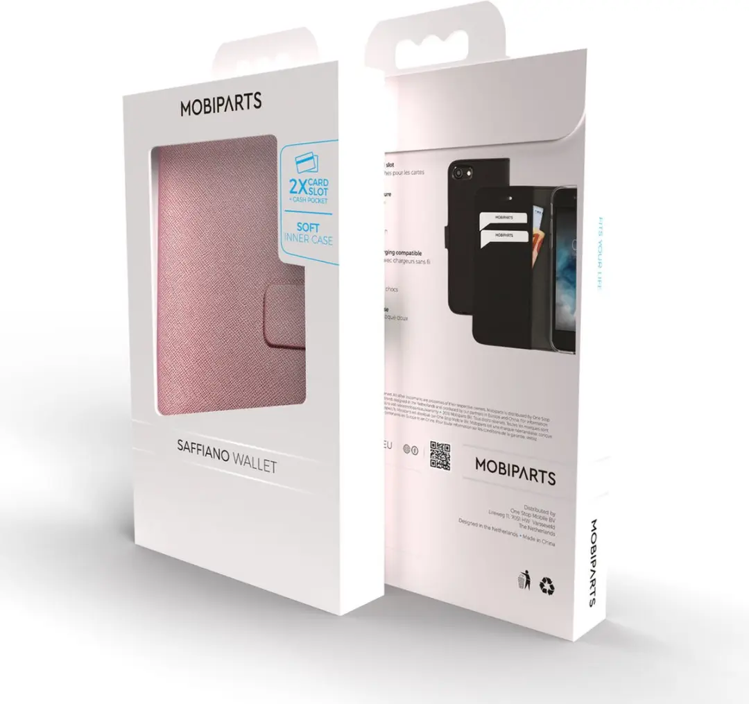 Mobiparts Saffiano Wallet Hoesje iPhone XR - Roze MP-5002653