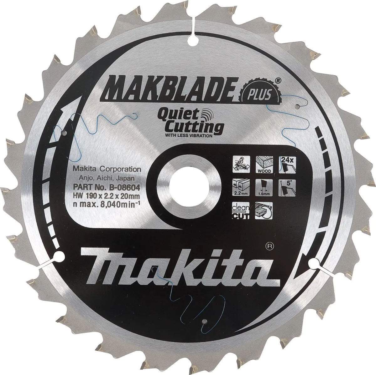 Makita Makblade-Plus Cirkelzaagblad Hout Ø255mm 72T