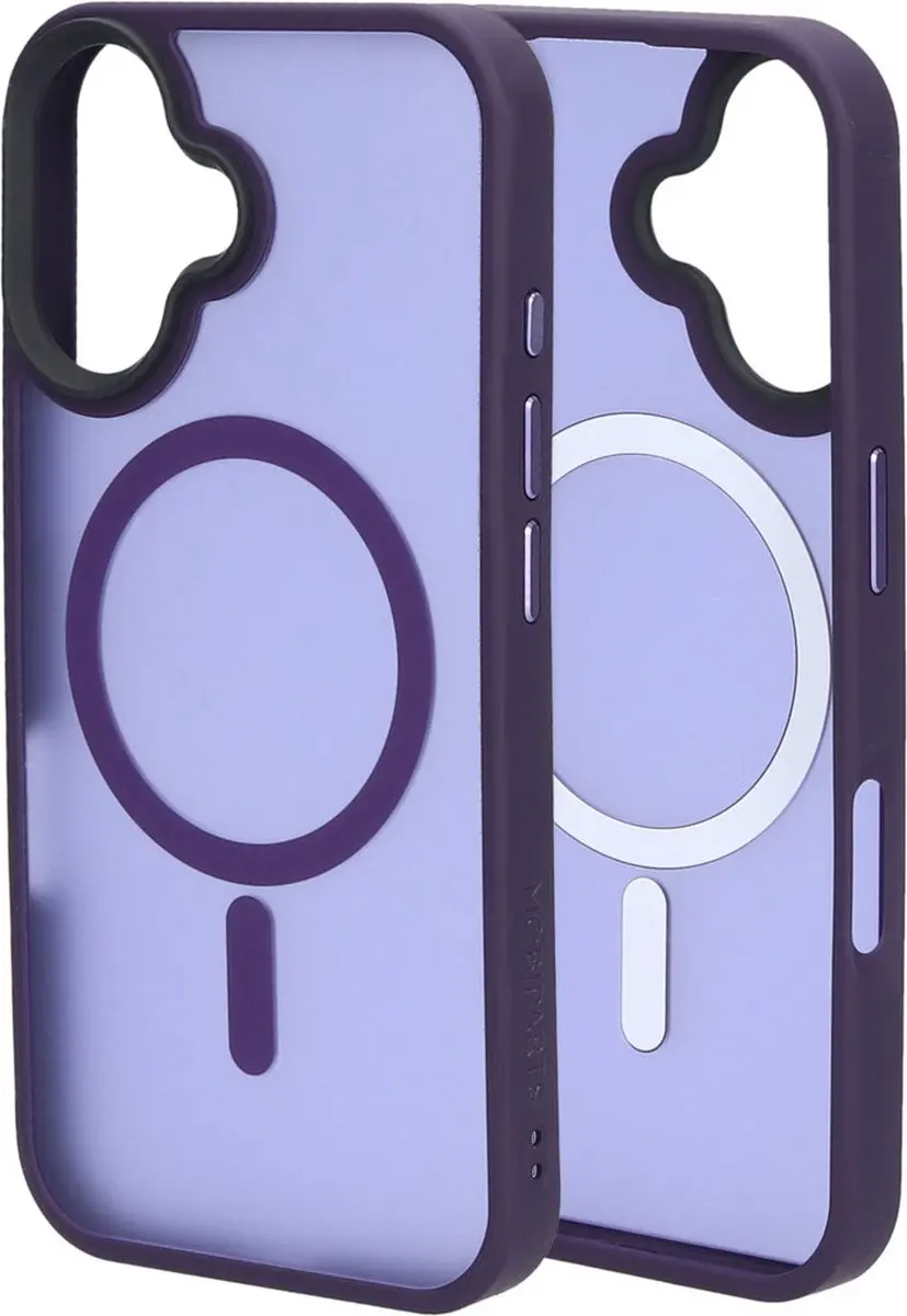 Mobiparts Hoesje iPhone 16 Hardcover MagSafe Paars