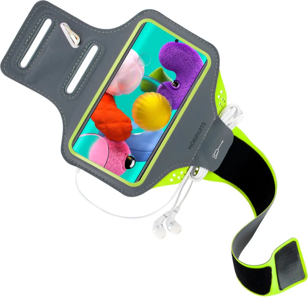 Mobiparts Hardlooparmband MP-104844 - Groen - 5 Pasjes