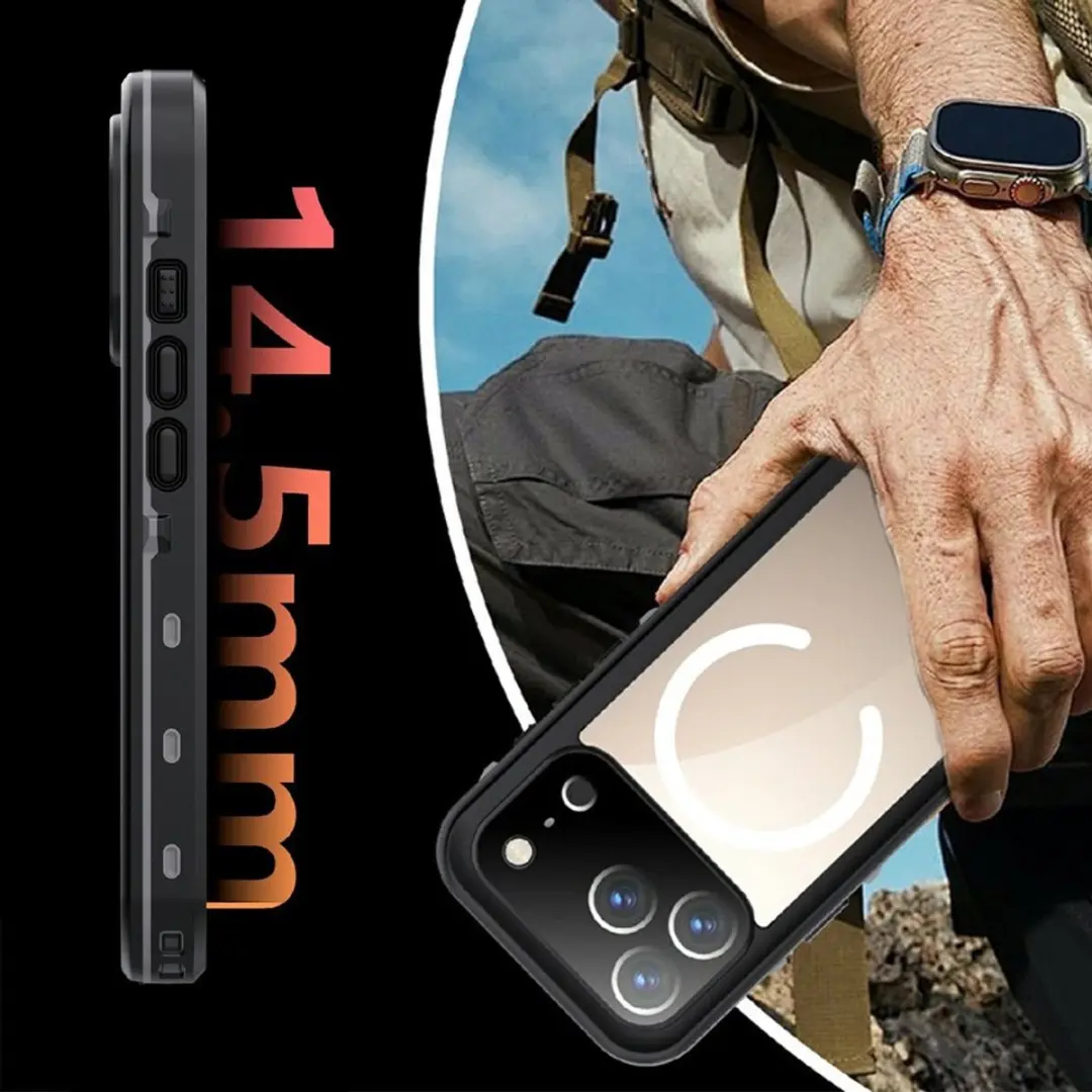 MobiQ Waterdicht Hoesje iPhone 17 Pro Max 46-01451 - Zwart