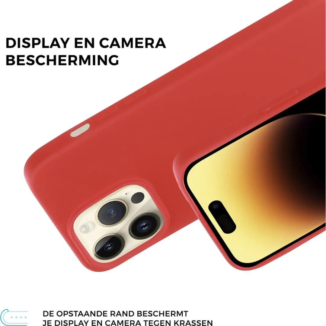 Mobiparts Silicone Cover iPhone 14 Pro Max - Rood MP-5001193