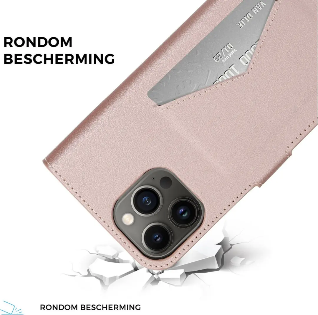 Mobiparts Classic Wallet Hoesje MP-5000796 - Roze - 2x Glas Screenprotector