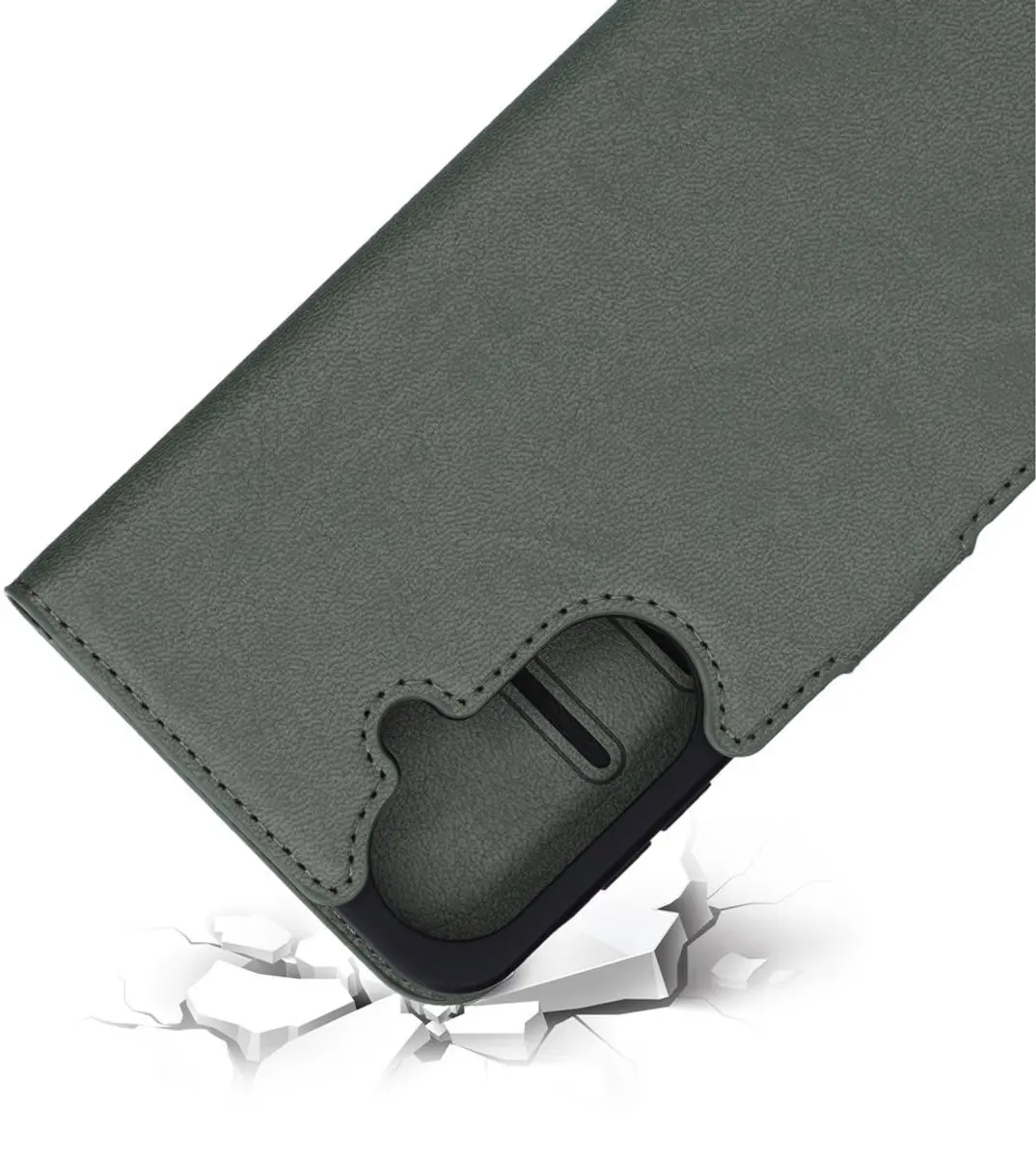 Mobiparts MP-132324 Hoesje Samsung Galaxy A27 - Wallet Eco Leer Groen