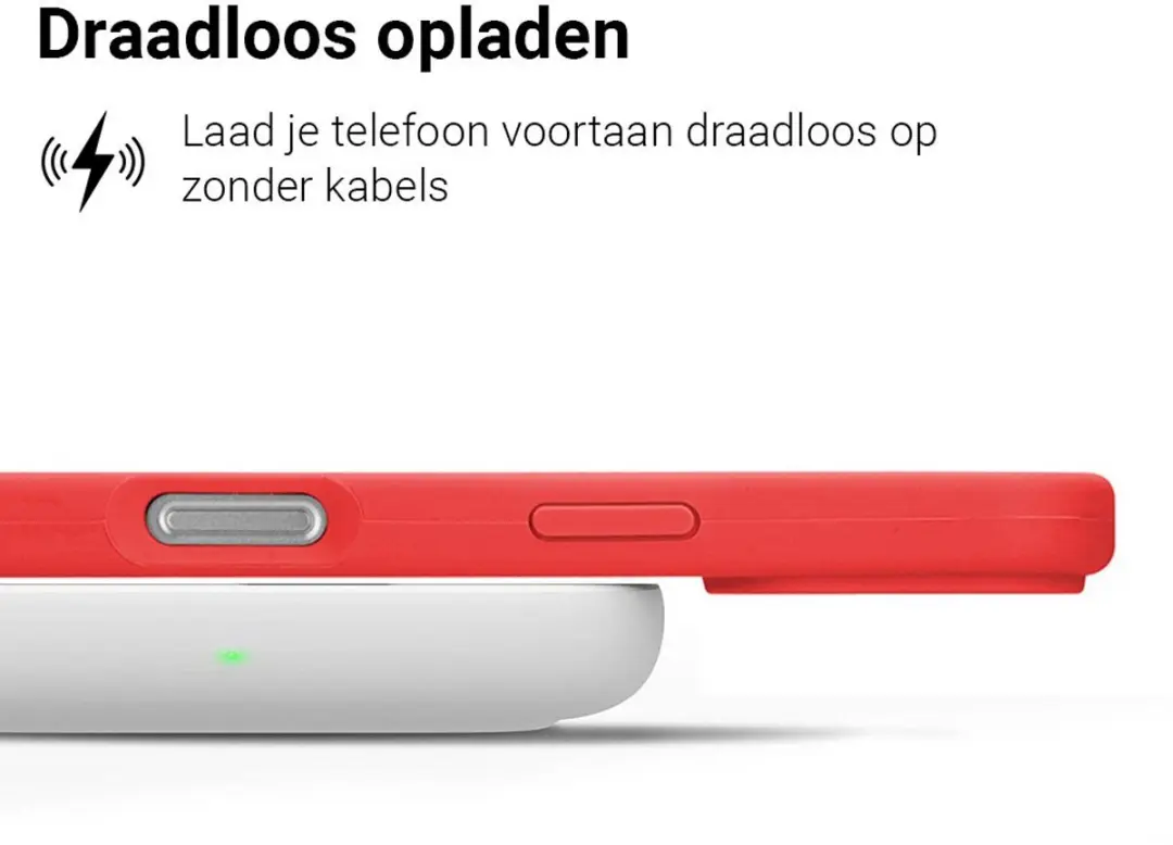 MobiQ Liquid Silicone Hoesje iPhone 16 Pro Max 46-00373 - Rood