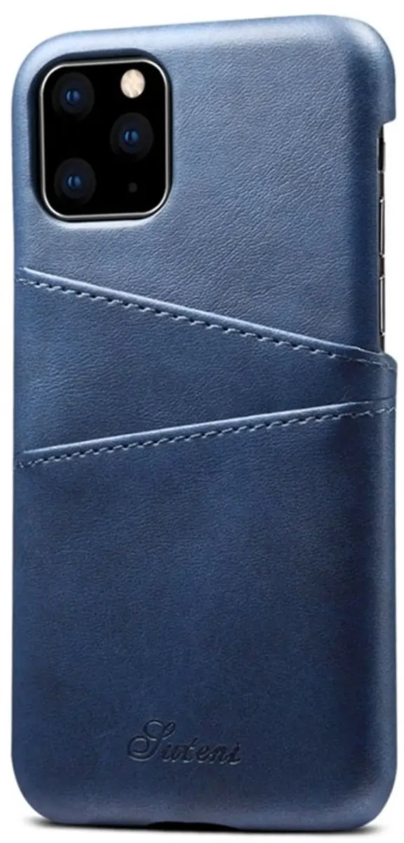 MobiQ iPhone 11 Pro Leer Hoesje - 2 Pasjes - Blauw