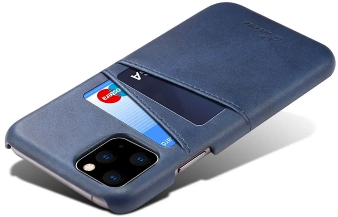 MobiQ iPhone 11 Pro Leer Hoesje - 2 Pasjes - Blauw