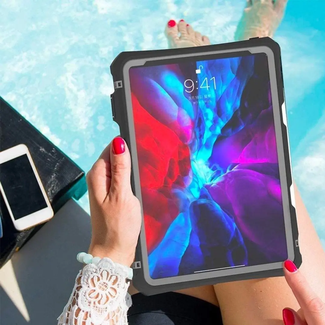 MobiQ Waterdichte Hoes iPad Air 11 (2025) 46-00922 - Zwart