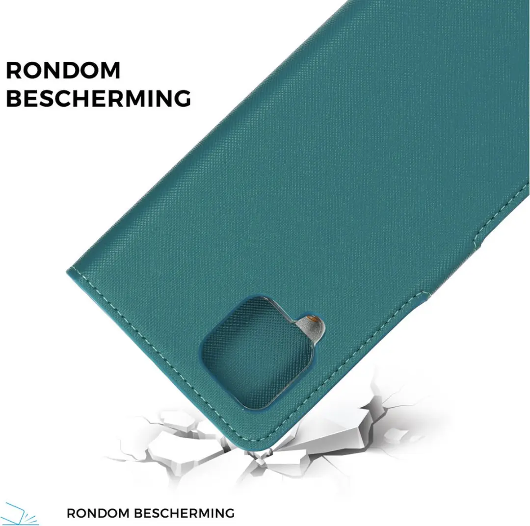 Mobiparts Saffiano Wallet Hoesje MP-5000238 - Turquoise - 3 Pasjes