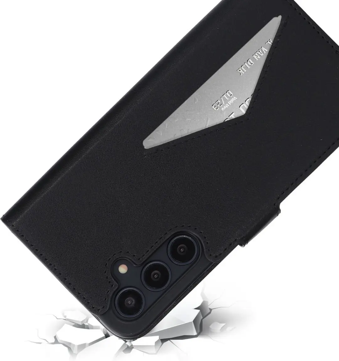 Mobiparts MP-126008 Hoesje Samsung Galaxy A35 5G - Wallet - Eco Leer - Zwart