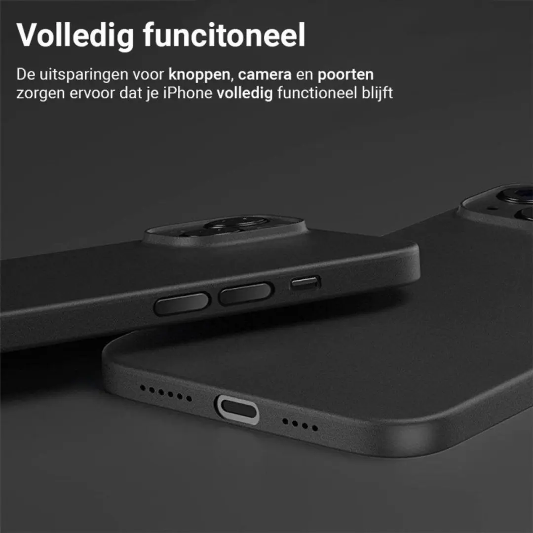 MobiQ Ultra Dun Hoesje 46-01426 - iPhone 17 Pro Max - Zwart