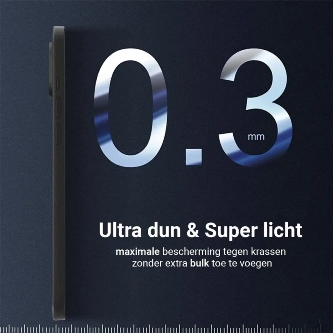 MobiQ Ultra Dun Hoesje 46-01426 - iPhone 17 Pro Max - Zwart