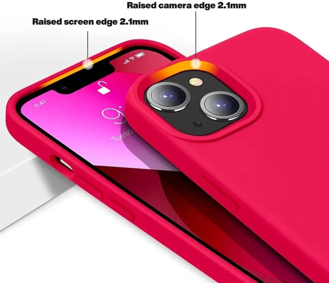 MobiQ iPhone 15 Plus Siliconen Hoesje - Rood - 13-03059