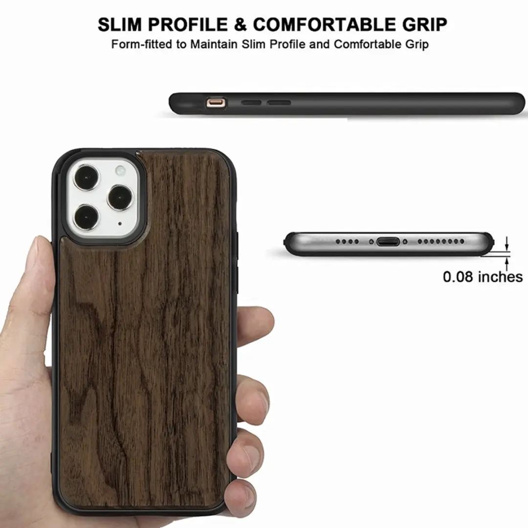 MobiQ Houten Hoesje iPhone 12 Mini - Walnoot - MPN 13-00568