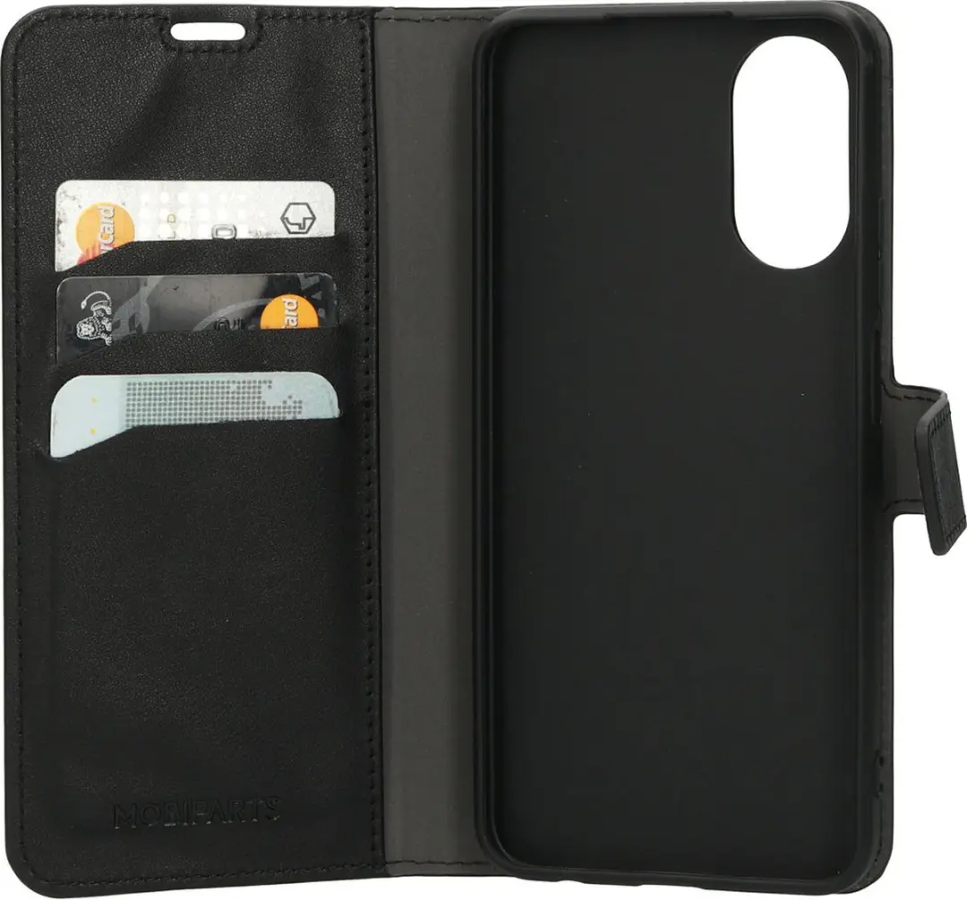Mobiparts MP-123535 Hoesje Oppo A17 - Wallet - Eco Leer - Zwart