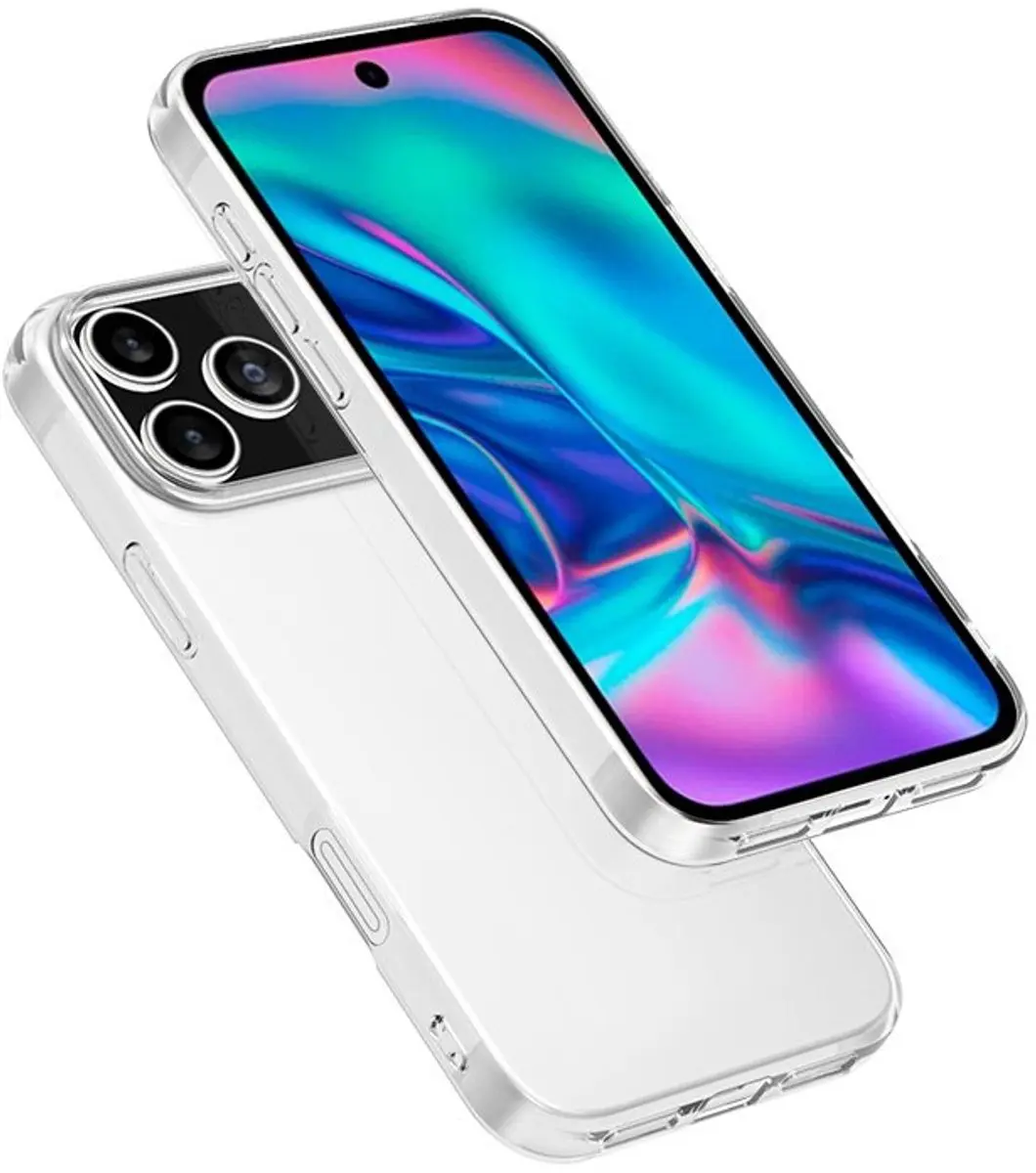 MobiQ iPhone 17 Pro Max TPU Hoesje - Transparant 46-01424