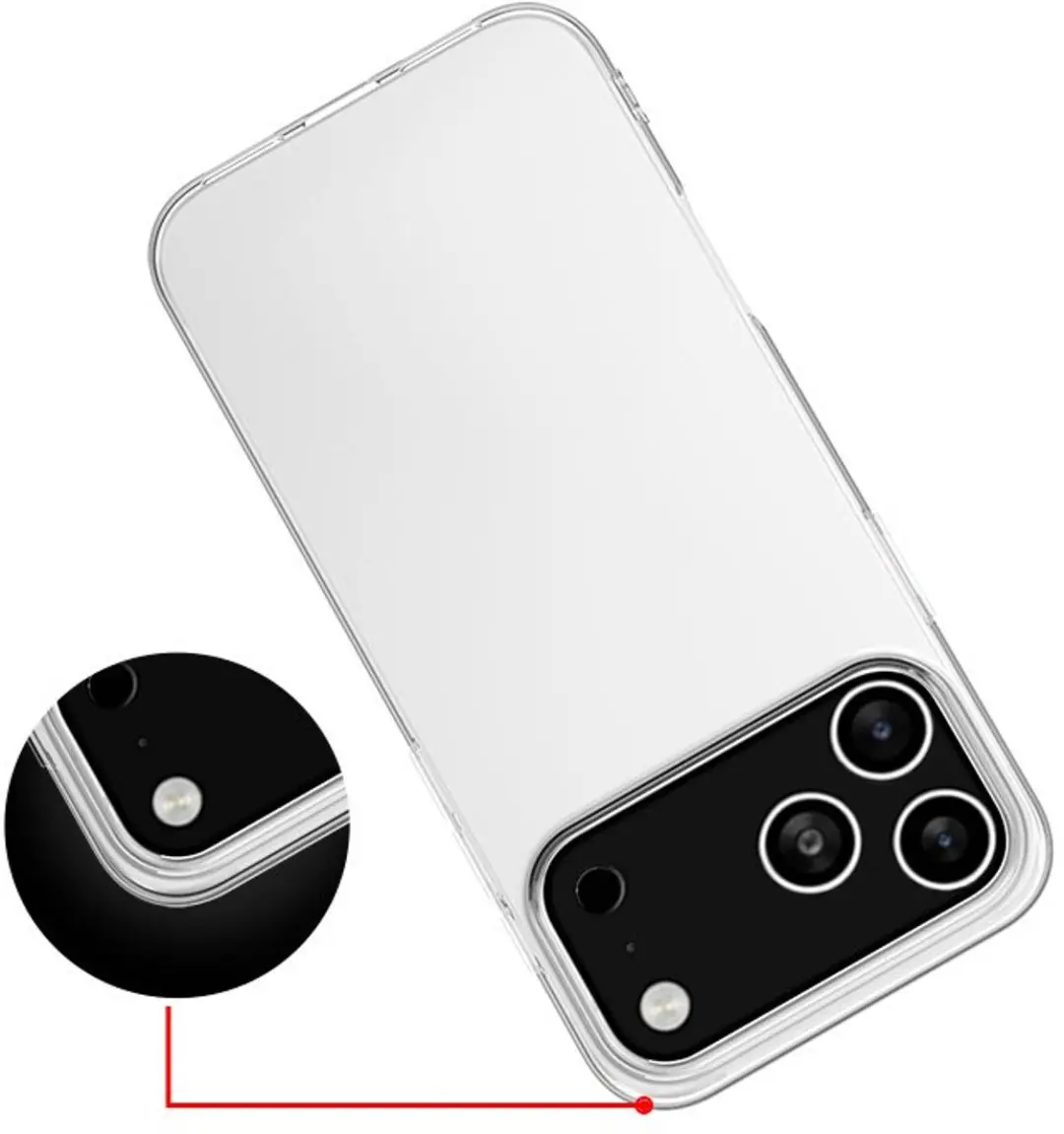 MobiQ iPhone 17 Pro Max TPU Hoesje - Transparant 46-01424