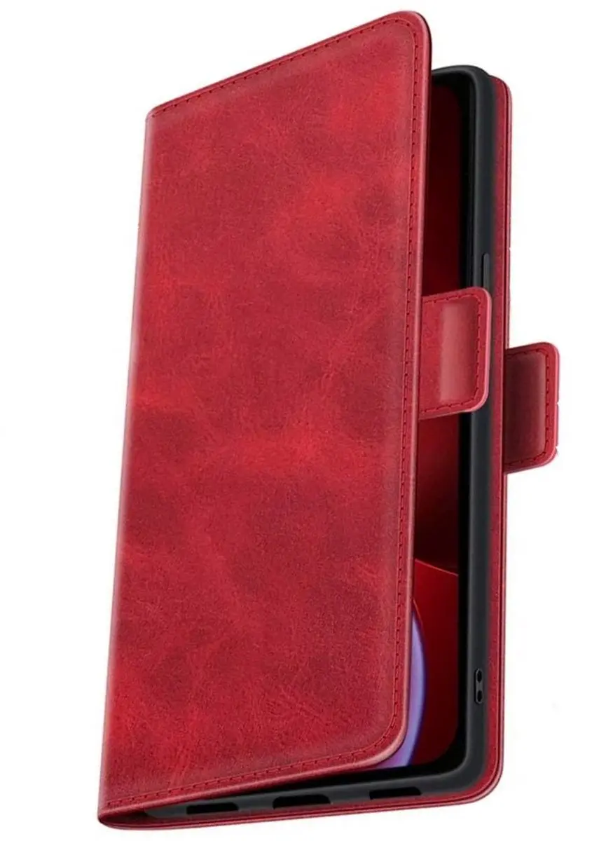 MobiQ PU Lederen Wallet Case iPhone 16 Pro 46-00308 - Rood