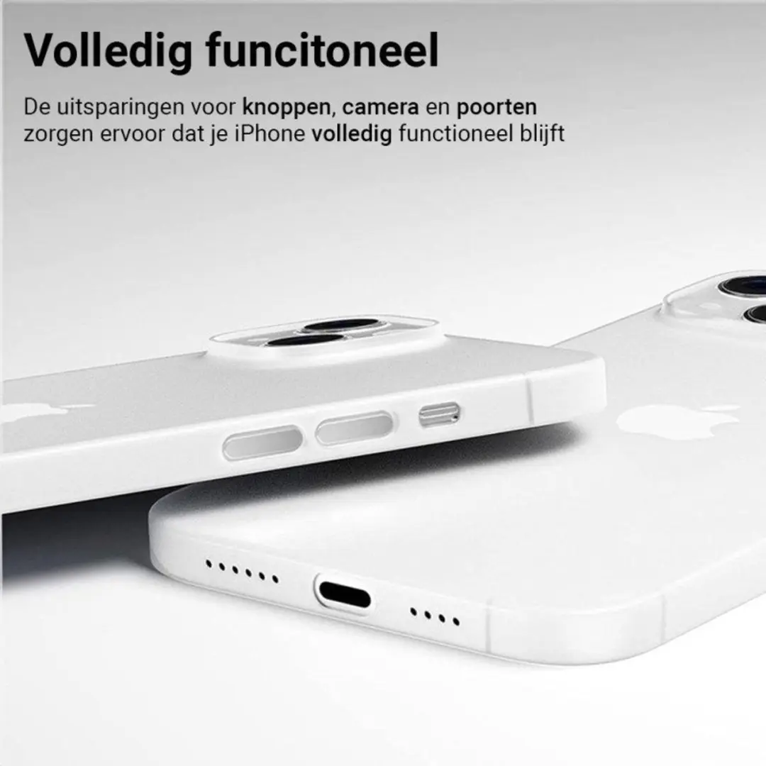 MobiQ Ultra Dun Hoesje iPhone 17 Air 46-01239 Frosted Clear