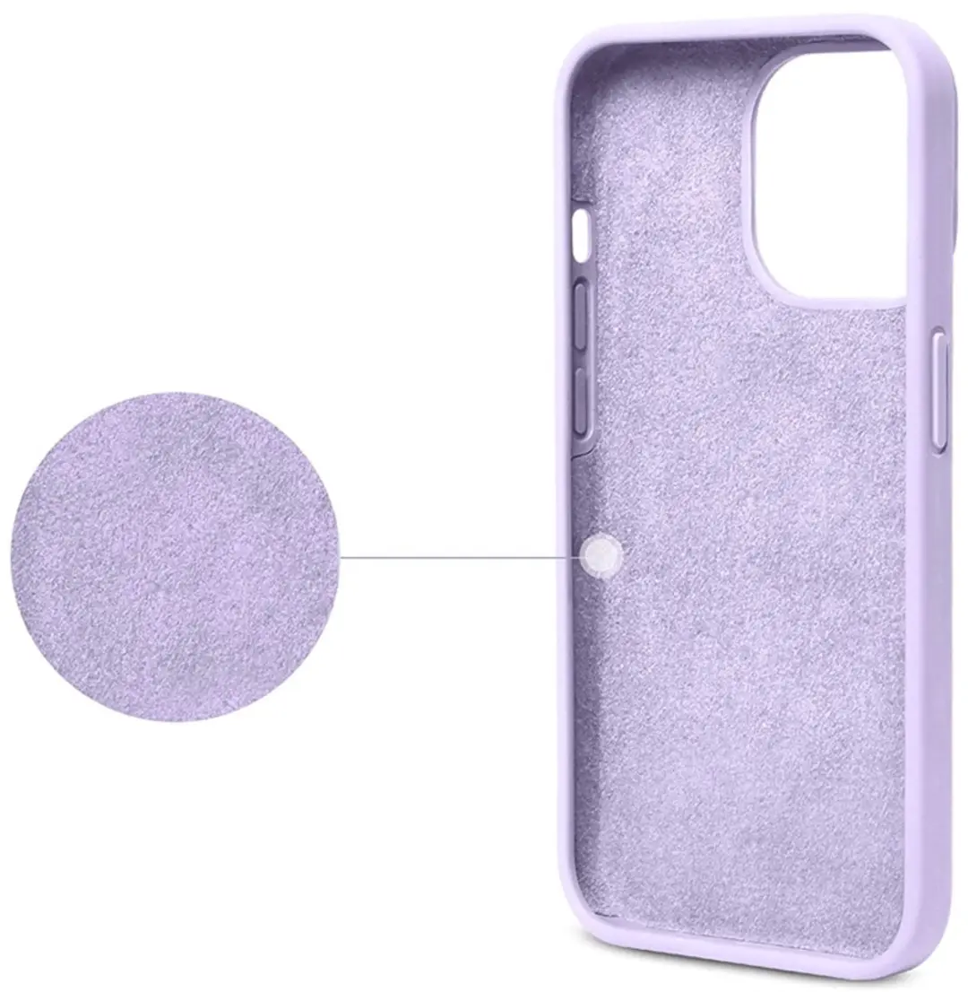 MobiQ Liquid Silicone Hoesje iPhone 14 Pro Max - Paars