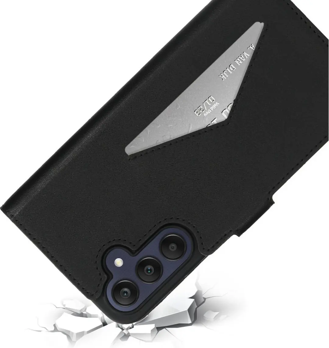 Mobiparts MP-125658 Hoesje Samsung Galaxy A25 - Wallet - Eco Leer - Zwart - afbeelding 6 van 6