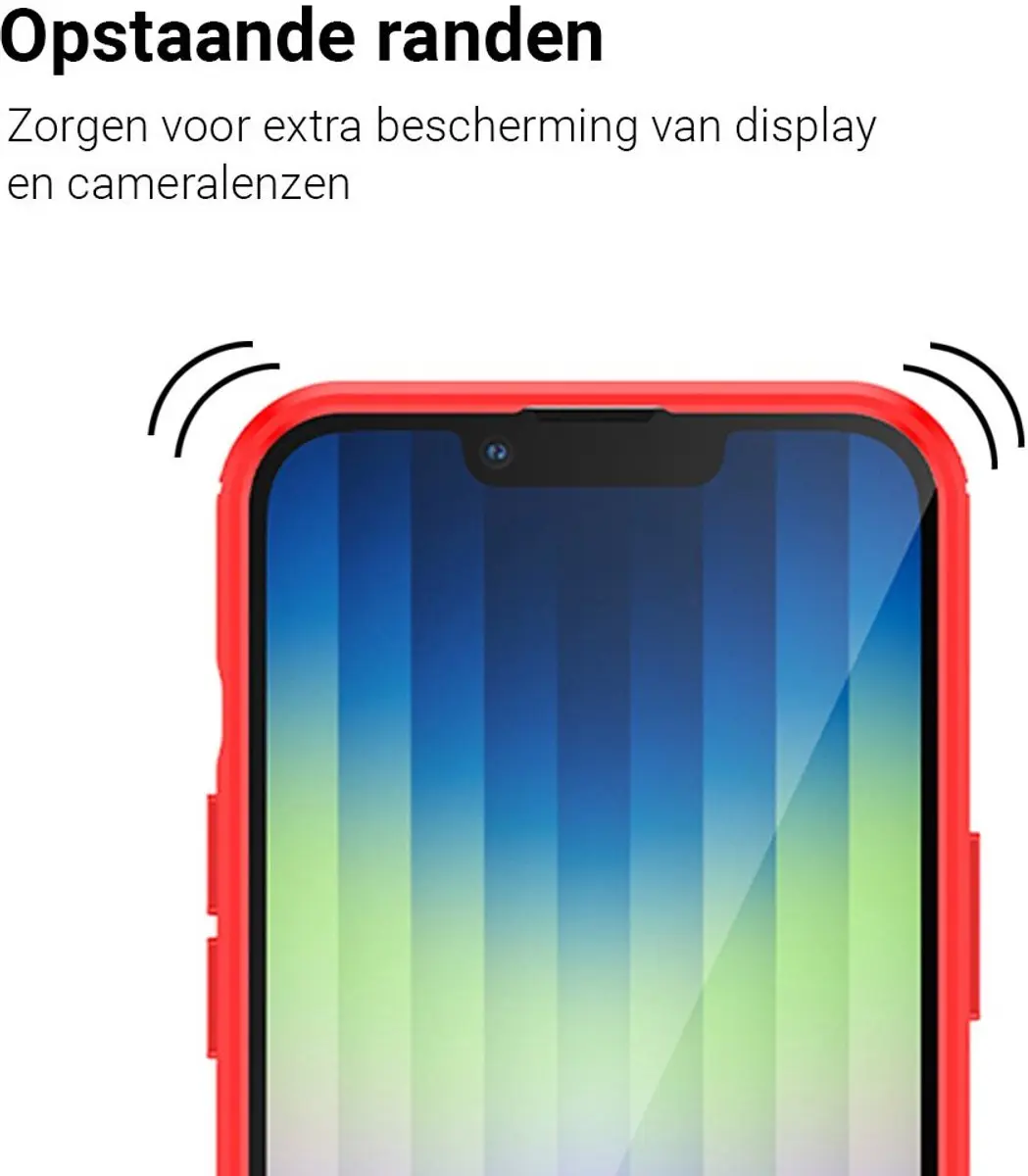 MobiQ Carbon Look Hoesje iPhone 16e 46-00821 - Rood