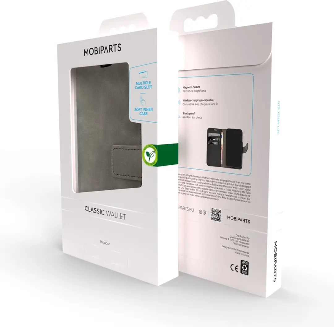 Mobiparts Classic Wallet Hoesje iPhone 15 Pro MP-5001841 - Grijs