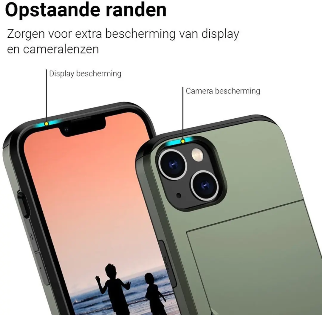 MobiQ Hybrid Card iPhone 17 Hoesje - Groen - MPN 46-01112