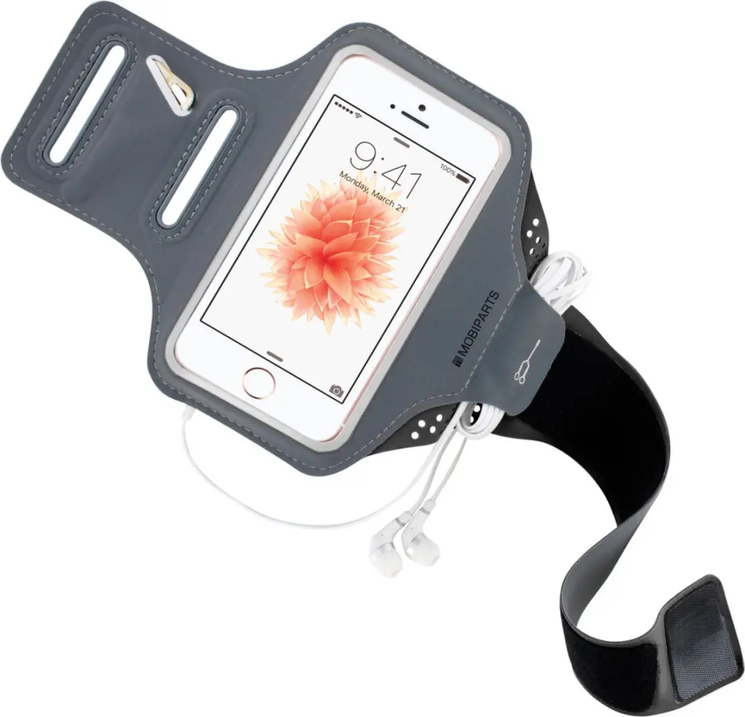 Mobiparts Hardloop Sportarmband iPhone 5/5s/SE - MP-SACF-IP5-01 - Zwart