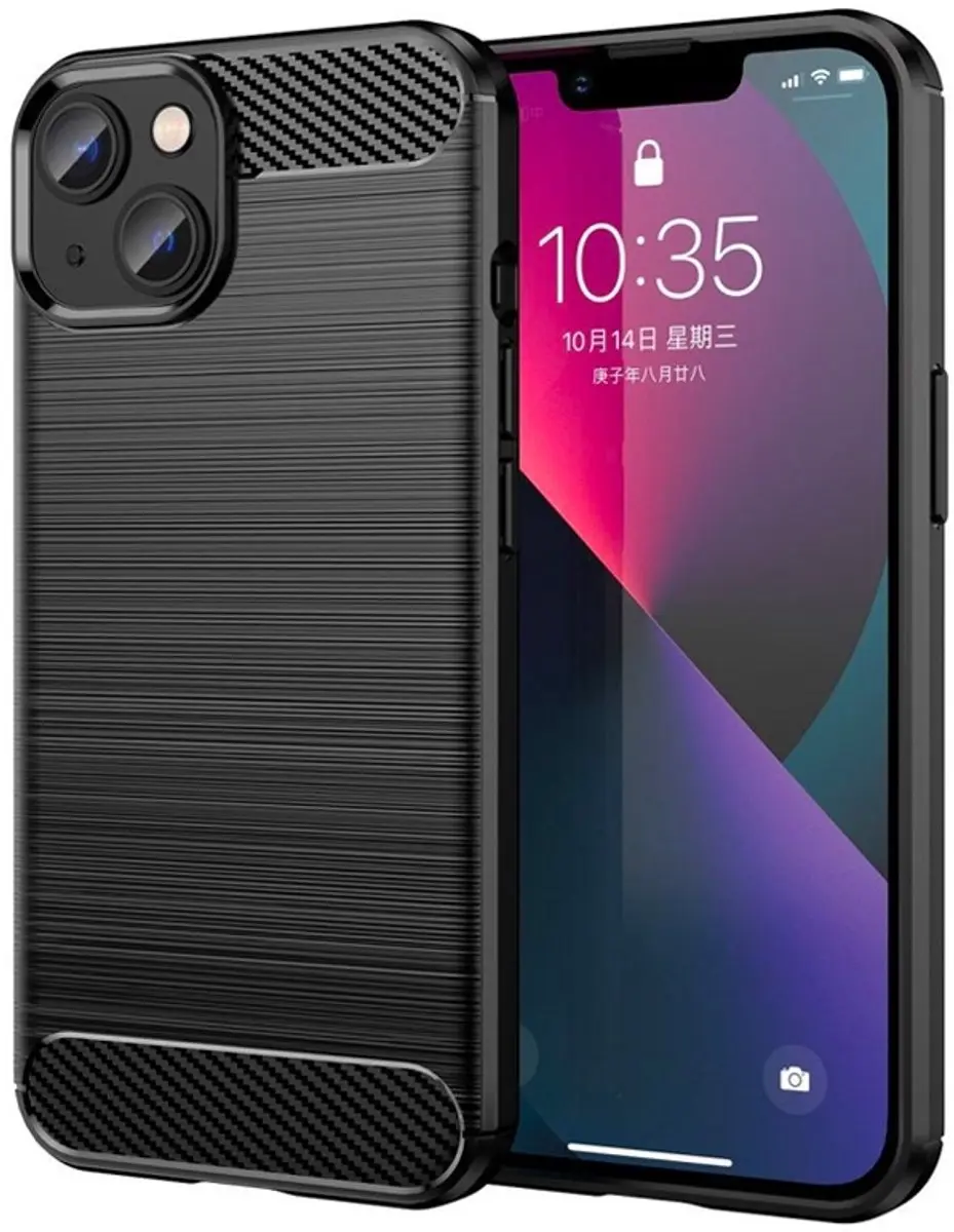 MobiQ Carbon Look Hoesje iPhone 14