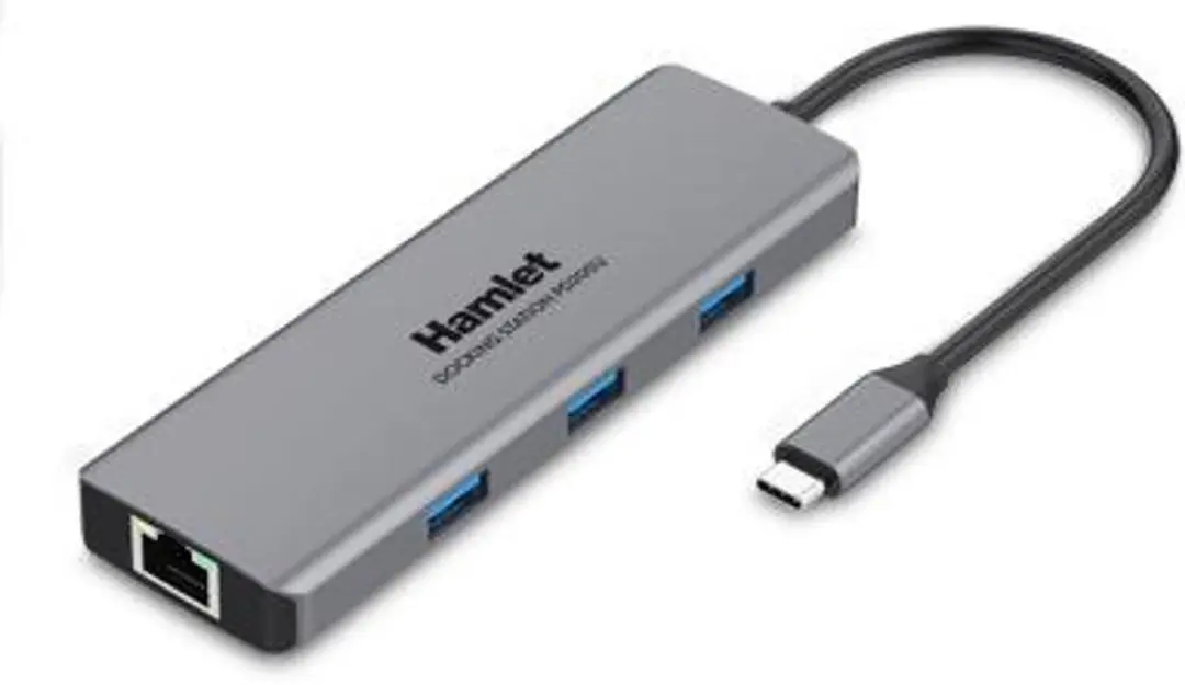Hamlet HDKC-PD200U Laptopdock - USB 3.2 Gen 1 - Grijs