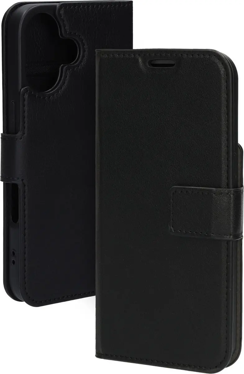 Mobiparts MP-127201 Hoesje iPhone 16 - Wallet Eco Leer - Zwart - afbeelding 6 van 6