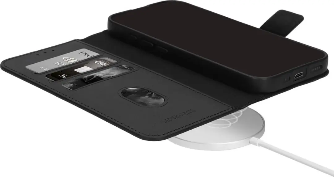 Mobiparts MP-127201 Hoesje iPhone 16 - Wallet Eco Leer - Zwart