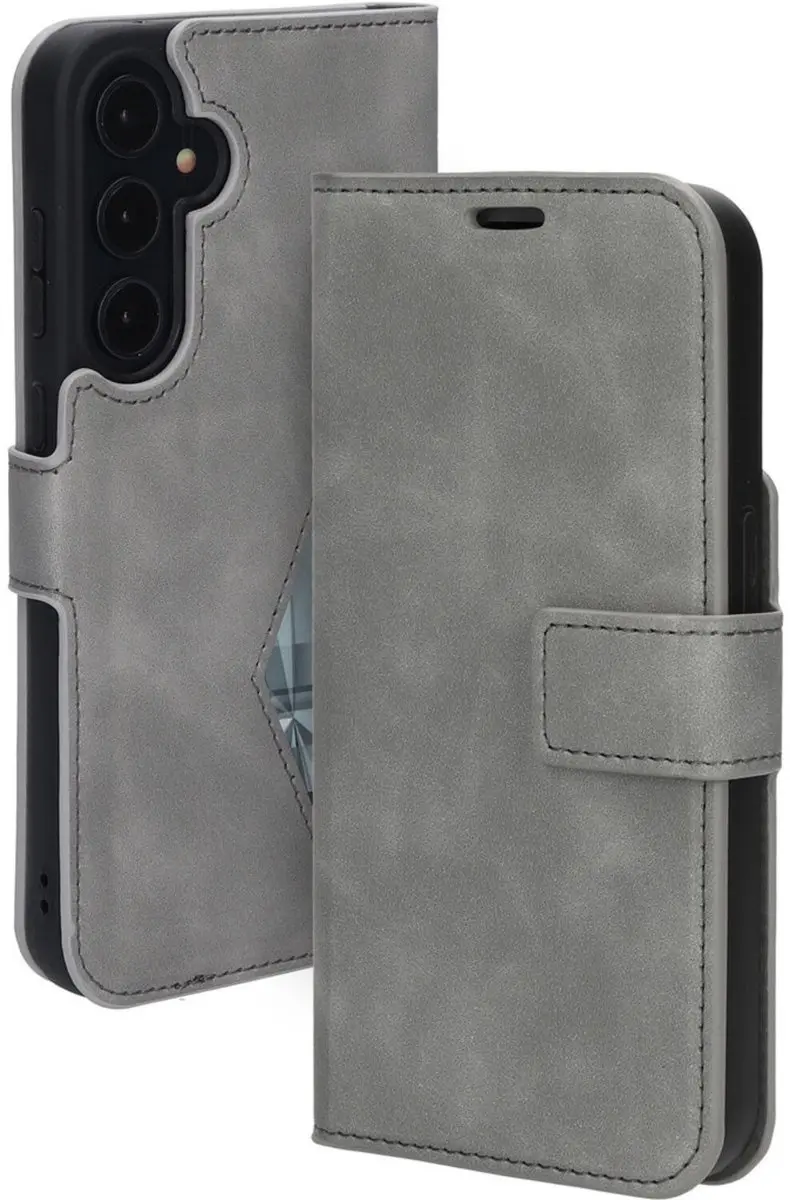 Mobiparts MP-126009 Hoesje Samsung Galaxy A35 5G - Wallet Eco Leer Grijs