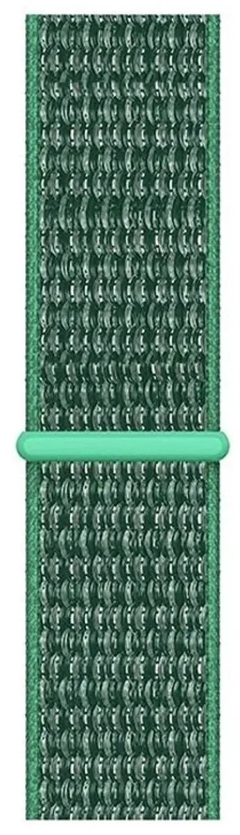 MobiQ Nylon Horlogebandje Apple Watch 44mm - Lichtgroen