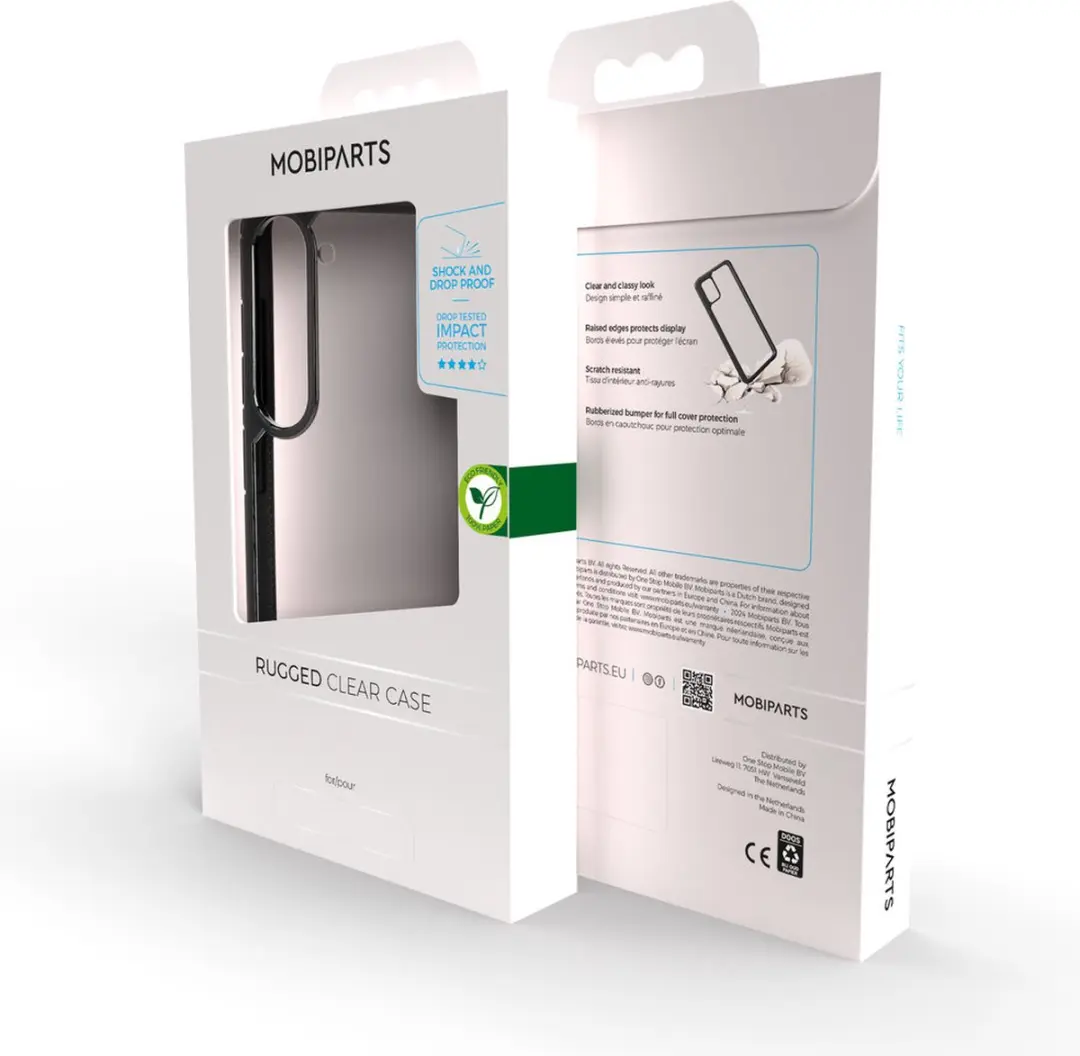 Mobiparts MP-5001267 Rugged Hoesje Samsung Galaxy S23 - Zwart/Transparent