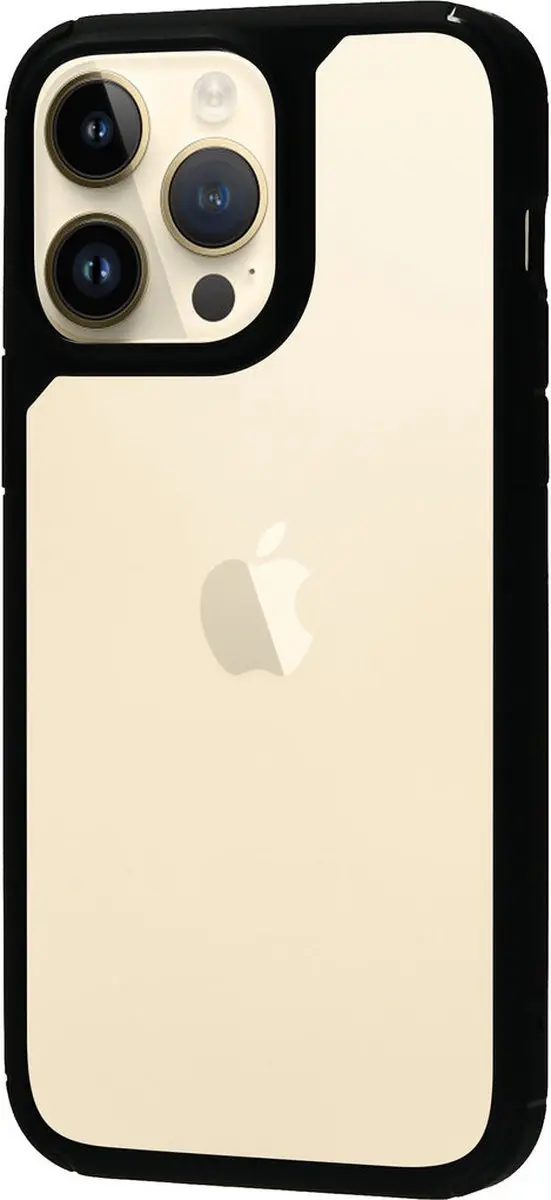 Mobiparts MP-123041 Rugged Hoesje iPhone 14 Pro Max - Zwart Transparant